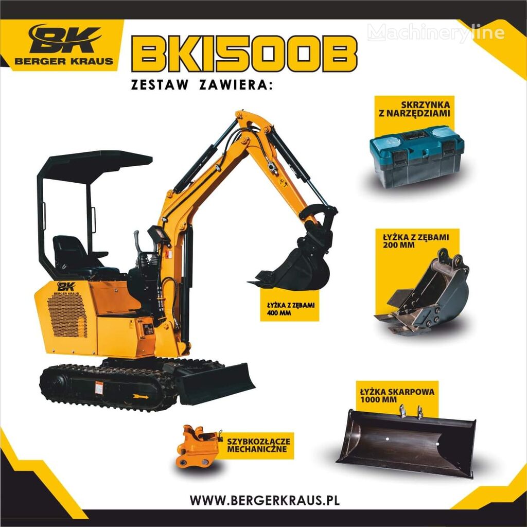 Berger Kraus BK1500B miniexcavadora