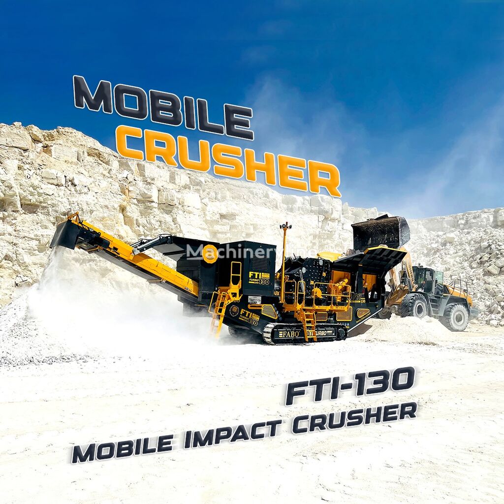 FABO FTI-130 MOBILE IMPACT CRUSHER 400-500 TPH | AVAILABLE IN STOCK planta de asfalto nueva