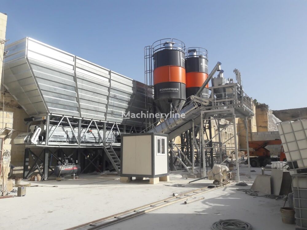 Constmach 60 m3/h Dry Type Concrete Batching Plant planta de hormigón nueva